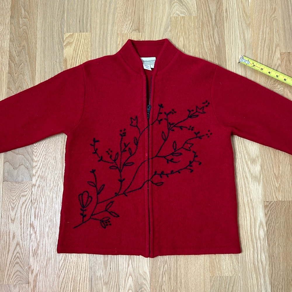 Coldwater Creek Icelandic 100% Wool Cardigan Sweater Jacket Size S